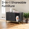 Litter Box Enclosure, Modern Cat Litter Box Furniture Hidden, with Scratching Mat, Cat House, Side End Table, 31.5 x 19.7 x 21.7 Inches - 4 of 4