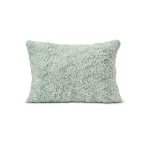 HGTV Curlicue Faux Fur Pillow Snowbound 14 x 20 inches - 1 of 4