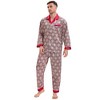 INSPIRE CHIC Men's 2 Pieces Button Down Printing Sleepshirt Casual Pattern Pajamas Set - 4 of 4