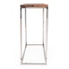 Boho Glam Console Table, Handcrafted Recycled Wood Top with Silver Stainless Steel Frame for Entryway, Living Room, or Hallway - 4 of 4