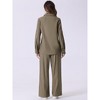 Allegra K Women's Linen Set Button Down Shirt and Drawstring Wide Leg Pants Casual Outfits 2 Pcs - 4 of 4