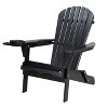 Jiallo Foldable Adirondack Chair with cup holder Bristro Set, 2 Foldable Adirondack Chairs with cup holders and 1 End Table - image 2 of 4