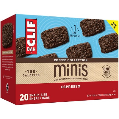 CLIF Bar Coffee Collection Espresso Energy Bar Minis - 19.8oz/20ct