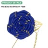 Unique Bargains Wedding Rose Men Suit Boutonnieres Lapel Pin with Gold Leaf Brooch 6 Pcs - 2 of 4