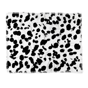 Amy Sia Animal Spot Black and White Woven Throw Blanket, 50x60 - Deny Designs - 1 of 2