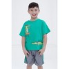 Funstuff Dinosaur Animal Video Game Astronaut Truck Athletic T-Shirt & Mesh Shorts Outfit Toddler to Little Kid - 2 of 4