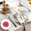 Unique Bargains Napkin Ring Flower Stainless Steel 1 Pc - 2 of 3