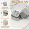 Unique Bargains Velvet Octagon Wedding Proposal Engagement 2 Slot Jewelry Storage Ring Box - 3 of 4