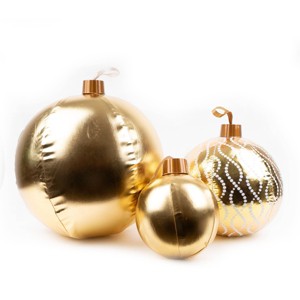 Christmas Magic 3ct Christmas Inflatable Ornament with Fabric Set White - 1 of 4