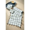 TAG Tassel Check Cotton Machine Washable Napkin Set of 4  Black Multi - 3 of 3