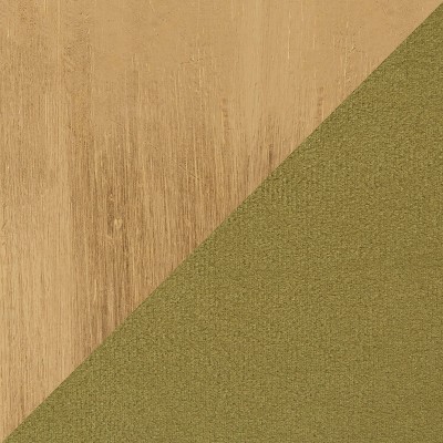 Chloe 48" Green Velvet Gold Metal Contemporary Storage Bench