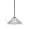 Toltec Lighting Paramount 1 - Light Pendant in  Brushed Nickel with 16" Italian Bubble Shade - 2 of 2