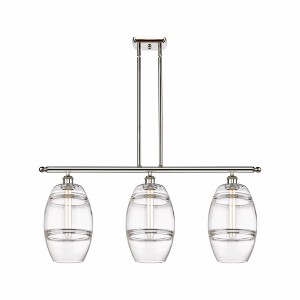 Vaz - 3 Light Stem Hung Island In Industrial Style-10.38 Inches Tall and 36 Inches Wide - 1 of 1