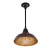 12.25" 1-Light Jasper Farmhouse Industrial Iron LED Pendant - JONATHAN Y - 3 of 4