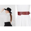 INSPIRE CHIC Women's Obi Vintage Faux Leather Buckle Wide Belts - 4 of 4