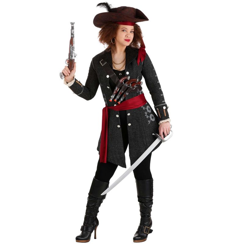 HalloweenCostumes.com Fearless Pirate Women's Costume, 1 of 8