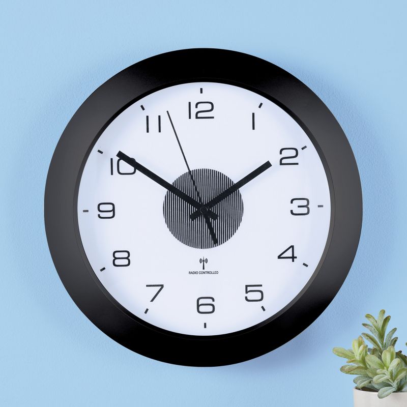 Collections Etc Split-second Precision Atomic Wall Clock With Light 12 X 12 X 2.25 White, 2 of 4