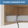 19.5 inch -34.5 inch Walk-ln Tower Unit Wall-mounted 3-Shelf Wood Closet System, Hanging rod, Bedroom - 4 of 4