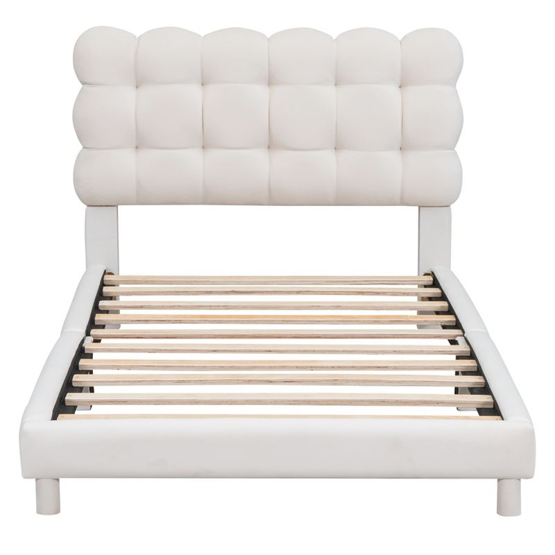 Queen/Full/Twin Size Upholstered Platform Bed with Soft Headboard-ModernLuxe, 4 of 10