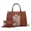 MKF Collection Christine Circular Print Vegan Leather Satchel Bag for Women with Matching Wallet by Mia K - 2 of 4