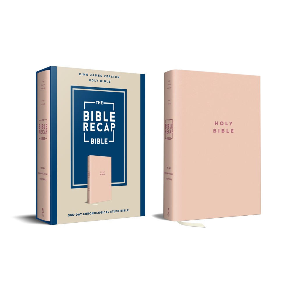 The Bible Recap 365-Day Chronological Study Bible - by Tara-Leigh Cobble (Leather Bound)