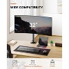 Ergear Monitor Mount for Most 13-32" Screens up to 17.6lbs, Adjustable Height & Angle, Single Desk Mount Stand, Sleek Black Design - 2 of 4