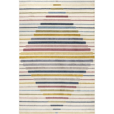 Nuloom Jaelynn Diamond Striped Kids Indoor Area Rug