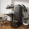 NicBex Locking File Cabinet with Drawers, Metal Space Saving Vertical Cabinet for Home & Office, Fits Letter/A4/Legal Files, Assembly Required, Black - 4 of 4