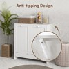 Munora Laundry Efficiency: White 2-Compartment Tilt-Out Hamper Storage Cabinet - 4 of 4