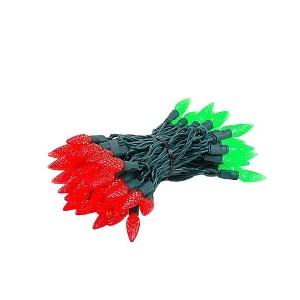 Novelty Lights C6 Coaxial 24 Feet  70 LED Christmas String, Commercial Grade Green Wire - 1 of 4