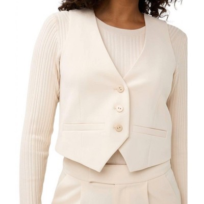 Women's Short City Button Up Gilet Sleeveless Vest - ESQUALO