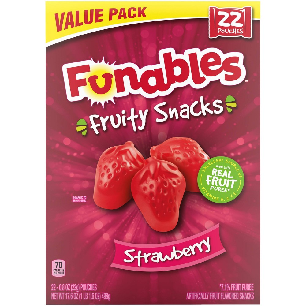 Funables Strawberry Fruit Snacks - 17.6oz/22ct
