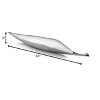HomeRoots 36" Silver Aluminum Leaf Shaped Centerpiece Bowl - 3 of 4