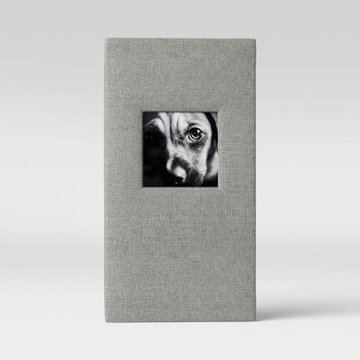4" x 6" Album with Frame Front Weld Binding Gray 3 Per Page - Threshold™