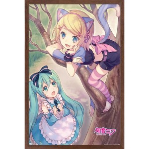 Trends International Hatsune Miku - Hatsune and Kagamine Framed Wall Poster Prints - 1 of 4