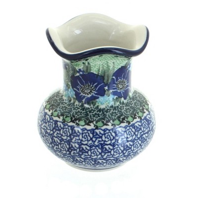 Blue Rose Polish Pottery Sapphire Fields Bud Vase