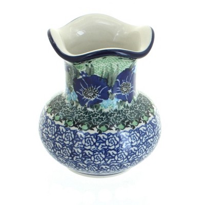 Blue Rose Polish Pottery 968 Ceramika Artystyczna Bud Vase