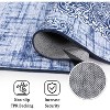Acekool Washable Vintage Area Rug, Low Pile Non-Slip Soft Distressed Medallion Carpet for Living Room Bedroom, Easy Care - 3 of 4