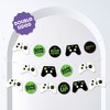 Big Dot of Happiness Game Zone Garland Banner Pixel Video Game Party or Birthday Party Backdrop 30 Ft of Cord 15 Double Sided Paper Controller Shapes - 2 of 4