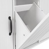 Chery Life Brown Kitchen Island with Trash Can Storage Cabinet, Spice Rack, Towel Rack and Drawer - 4 of 4