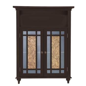 Windsor Double Door Floor Cabinet Dark Espresso Brown - Elegant Home Fashions