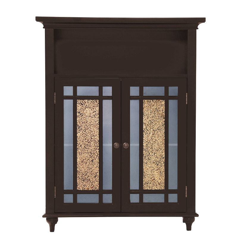 Windsor Double Door Floor Cabinet Dark Espresso Brown - Elegant Home Fashions, 1 of 8