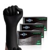 FINITEX Black Industrial 3D Diamond Texture Disposable Nitrile Gloves - 100, 300 & 1000 PCS, 8mil Heavy Duty Chemical Resistant Mechanic Gloves - 2 of 4