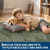 Acekool 2x6 Ft Black Striped Runner Rug, Washable Low Pile Non-Slip Mat for Entryway, Kitchen, Front Door, Soft and Kid-Friendly - 4 of 4
