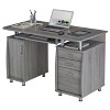 Okak 47.5IN Modern Home Office Desks, Computer Desk with 3 Drawers and 1 Cabinet Door, Writing Desk for Living Room, Study - 4 of 4