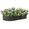 Okak 71/89IN Rust-Proof Oval Raised Garden Bed with Metal Frame, Planters with Open Base Design, Garden Bed for Plants, Vegetables, Flowers - 4 of 4