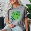 Simply Sage Market Women's Clover Eyes Smiley St. Patrick's Day Short Sleeve Garment Dyed Tee - 2 of 2