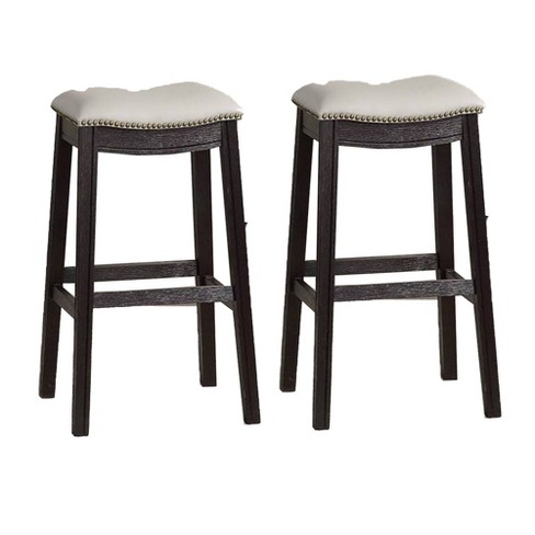 Set of 2 discount wooden bar stools