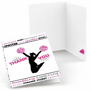 Big Dot of Happiness We've Got Spirit - Cheerleading - Birthday Party or Cheerleader Party Thank You Cards (8 count) - 1 of 4