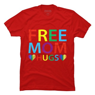 Adult Design By Humans Free Mom Hugs Hears Pride By Avocato T-Shirt